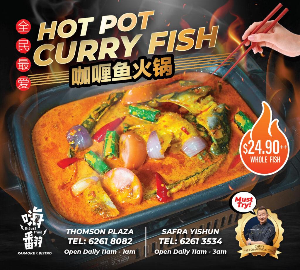 Grilled fish dish served on a hot grill with garnish and vegetables on the side. The fish is ssteaming hot on the inside and flaky on the outsidee, topped with a savory sauce of choice.