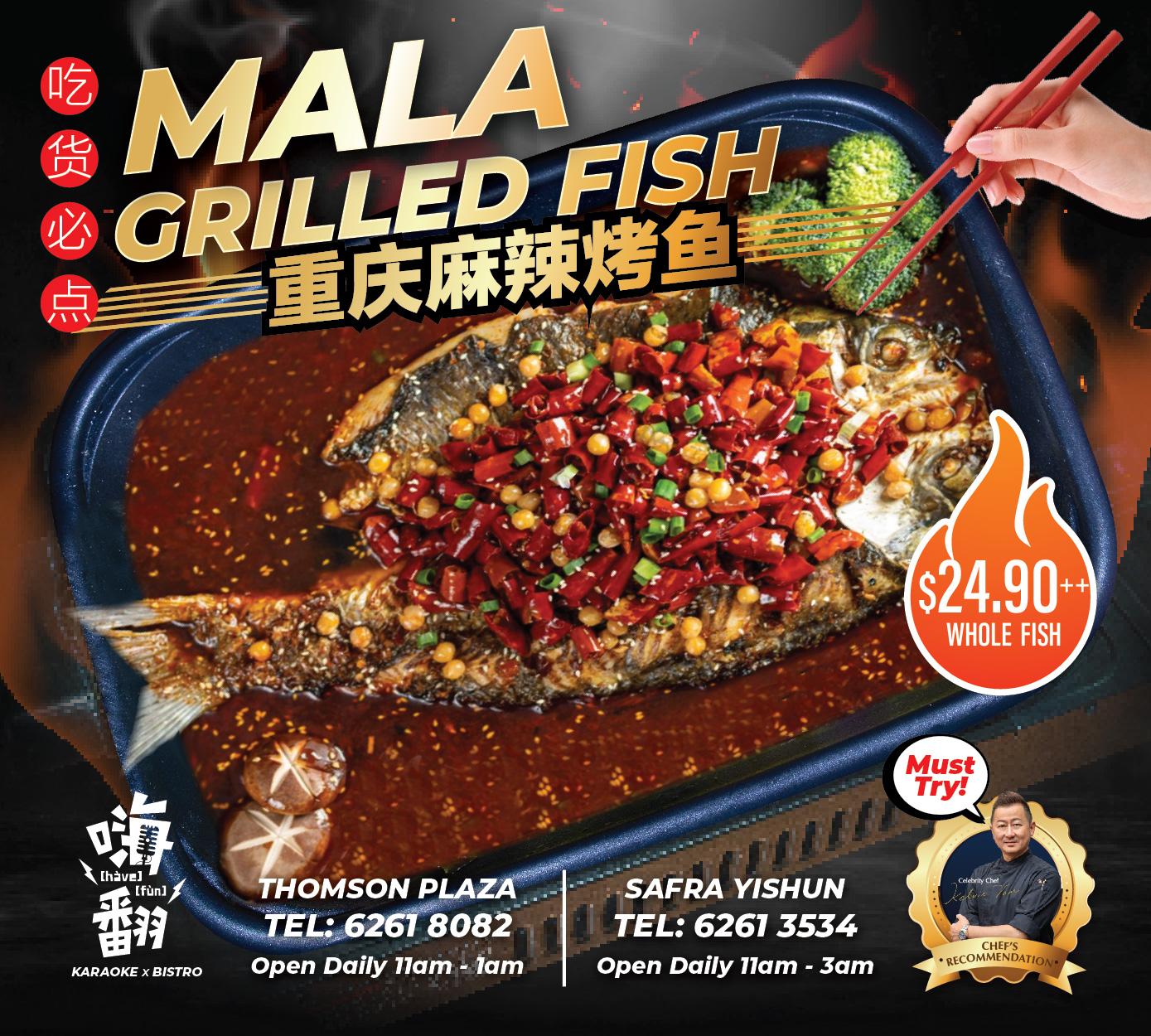 Grilled Fish Sizzles Available at Our Outlets Now!